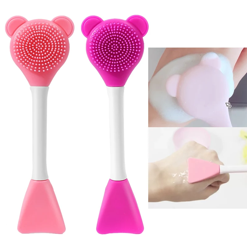 Silicone Bear Double Face Mask Brush Facial Cleansing Brush Strong and Durable Soft Material for Skin Care Beauty Makeup Tools
Silicone Bear Double Face Mask Brush Facial Cleansing Brush Strong and Durable Soft Material for Skin Care Beauty Makeup Tools