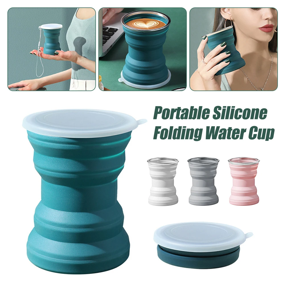 320ML Folding Water Cup Silicone Folding Travel Cup With Lid Collapsible Water Mug Heat Resistant Portable For Outdoor Camping
320ML Folding Water Cup Silicone Folding Travel Cup With Lid Collapsible Water Mug Heat Resistant Portable For Outdoor Camping