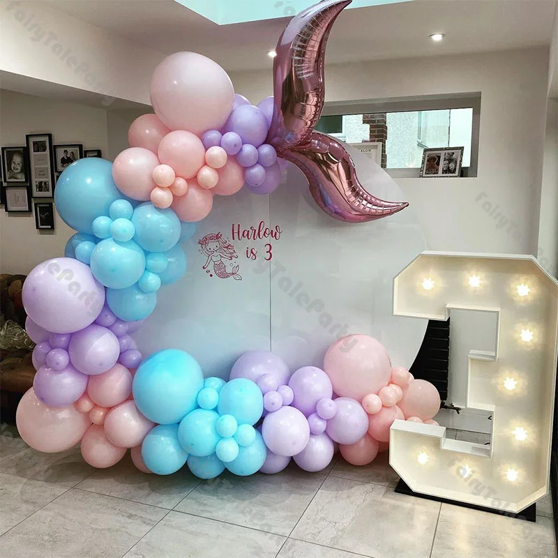 123pcs Mermaid Birthday Balloon Garland Kit Girl Baby Shower Foil Balloon Arch Pastel Under The Sea Party Decorations Supplies
123pcs Mermaid Birthday Balloon Garland Kit Girl Baby Shower Foil Balloon Arch Pastel Under The Sea Party Decorations Supplies