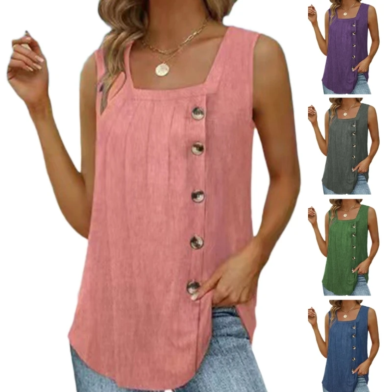 Casual Womens Crop Sexy Camisole Summer Buttons Down Solid Short Shirts Square Collar Daily School Soft Clothing
Casual Womens Crop Sexy Camisole Summer Buttons Down Solid Short Shirts Square Collar Daily School Soft Clothing