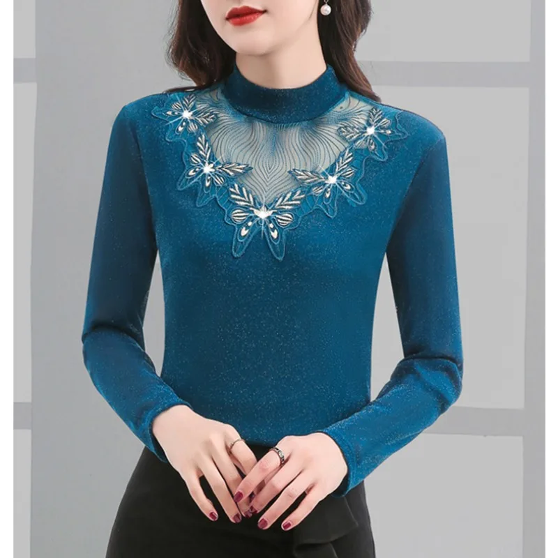 Fashion Solid Color Spliced Gauze Diamonds Embroidery Blouse Women Clothing 2023 Spring Summer Casual Pullovers Office Lad Shirt
Fashion Solid Color Spliced Gauze Diamonds Embroidery Blouse Women Clothing 2023 Spring Summer Casual Pullovers Office Lad Shirt