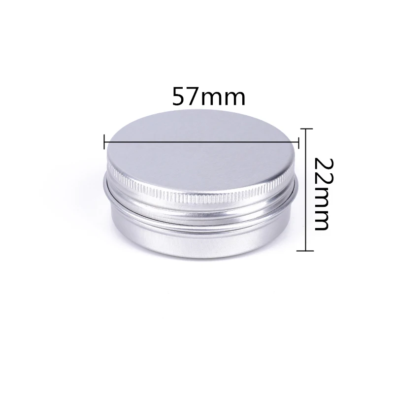 

50pcs 40g Empty Travel Small Tin Packing box Cosmetic Jar Silver Serum Bottle Screw Cap Cream Container Cosmetics packaging