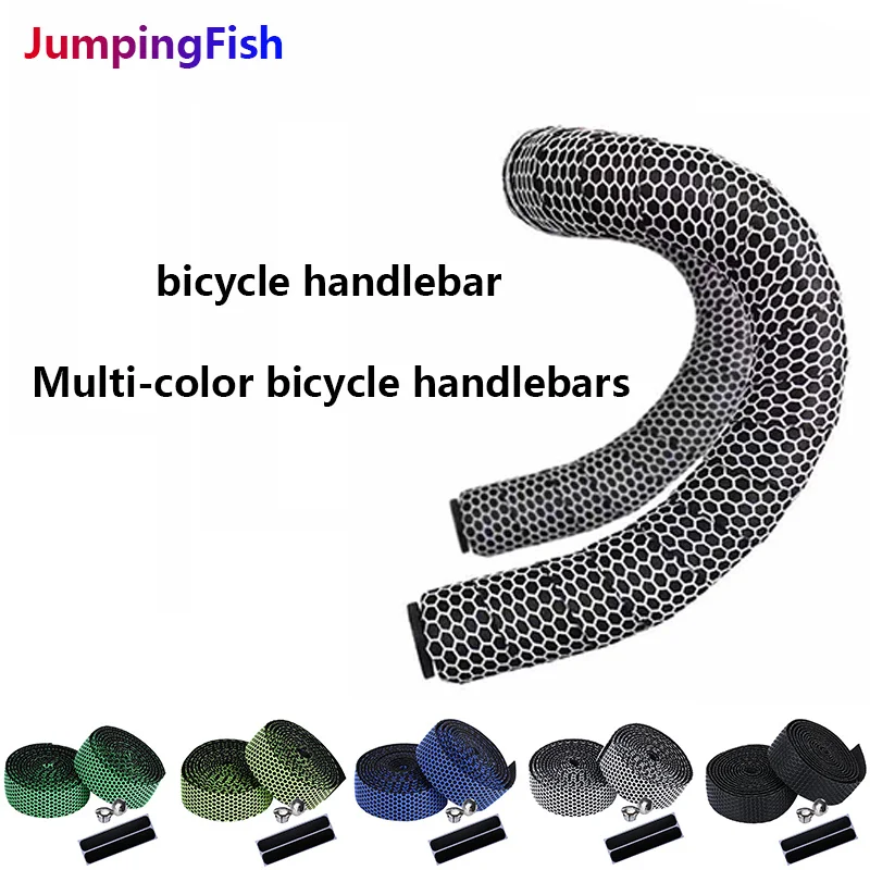 

1Pair New Bike Handlebar Road Bicycle Anti-slip Silica Gel EVA Shock Absorption Handle Bar Tape Cycling Wrap End Plug