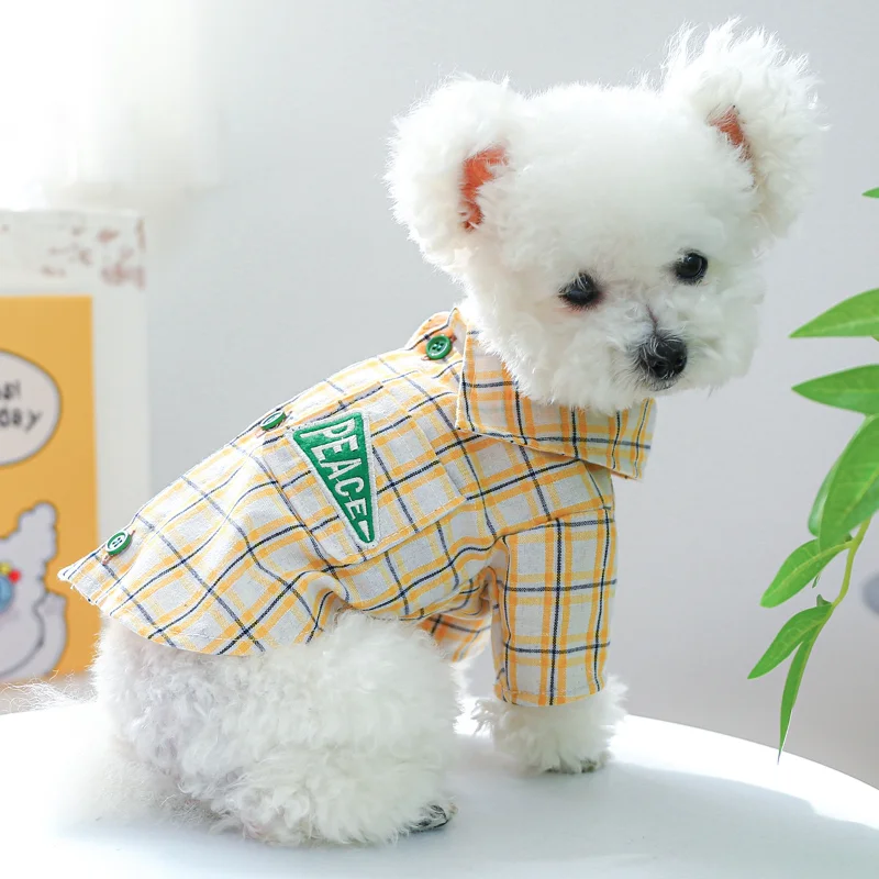 Yellow Green Plaid Shirt Dog Clothes Puppy Kawaii Fashion Retro Small Dogs Clothing Cat Summer Thin Party Pet Items Wholesale
Yellow Green Plaid Shirt Dog Clothes Puppy Kawaii Fashion Retro Small Dogs Clothing Cat Summer Thin Party Pet Items Wholesale