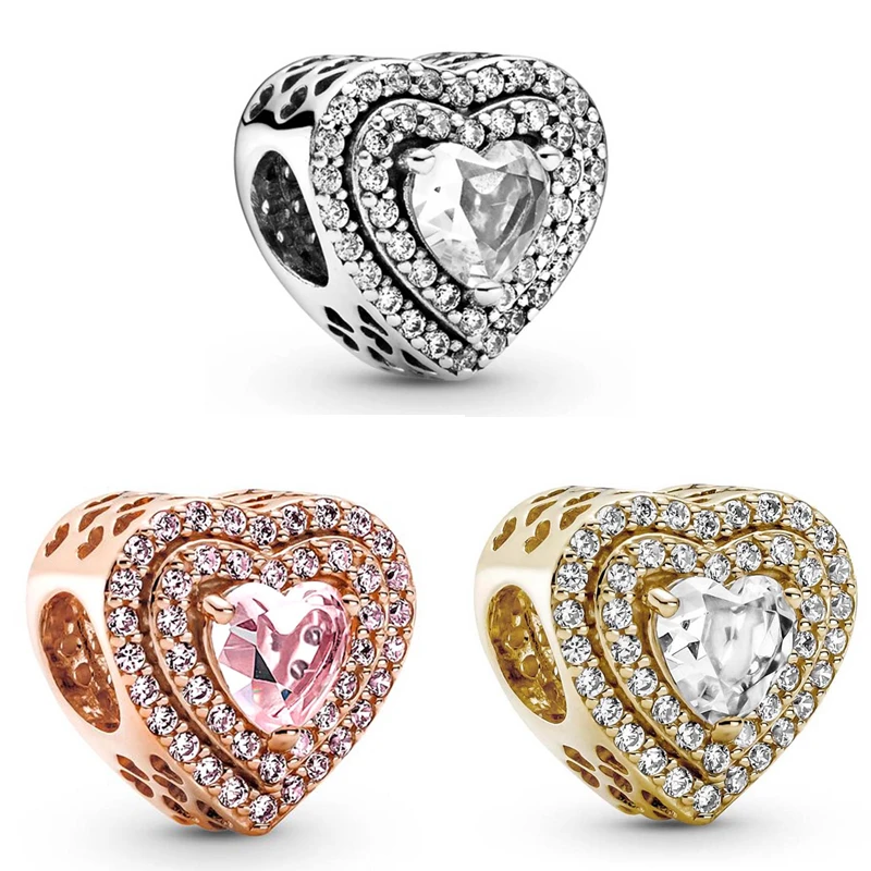 Original Gold Sparkling Levelled Hearts Beads Charm Fit Pandora Women 925 Sterling Silver Europe Bracelet Bangle Diy Jewelry
Original Gold Sparkling Levelled Hearts Beads Charm Fit Pandora Women 925 Sterling Silver Europe Bracelet Bangle Diy Jewelry