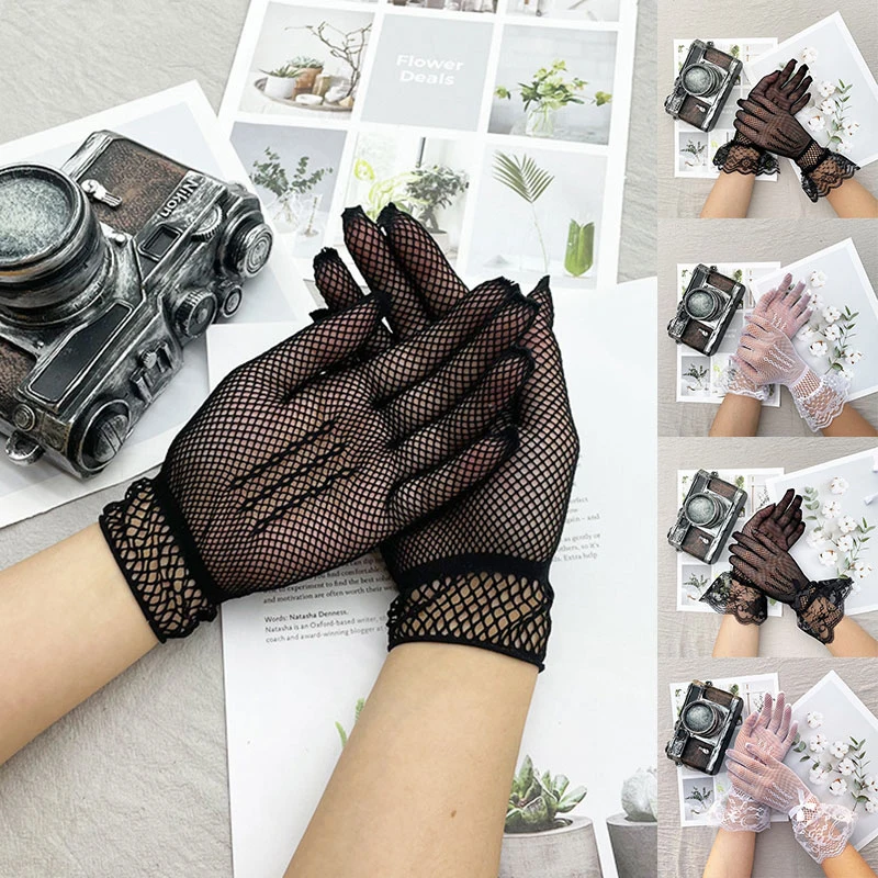 Summer Lace Bow Mesh Gloves Long Mesh Fishnet Gloves For Women Black White Nylon Uv-proof Driving Gloves Full Finger Mittens
Summer Lace Bow Mesh Gloves Long Mesh Fishnet Gloves For Women Black White Nylon Uv-proof Driving Gloves Full Finger Mittens