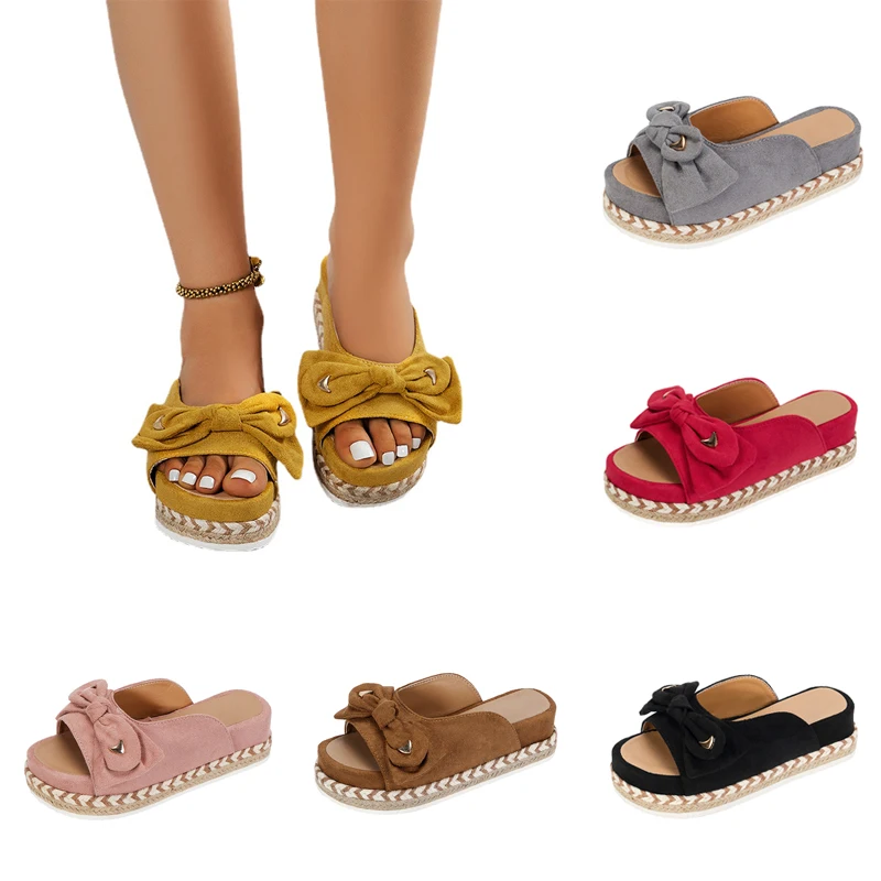 2022 New Summer Women Slippers Casual Solid Color Bowknot Platform Slippers Fashion Braided Straps Outdoor Beach Sandals Shoes
2022 New Summer Women Slippers Casual Solid Color Bowknot Platform Slippers Fashion Braided Straps Outdoor Beach Sandals Shoes
