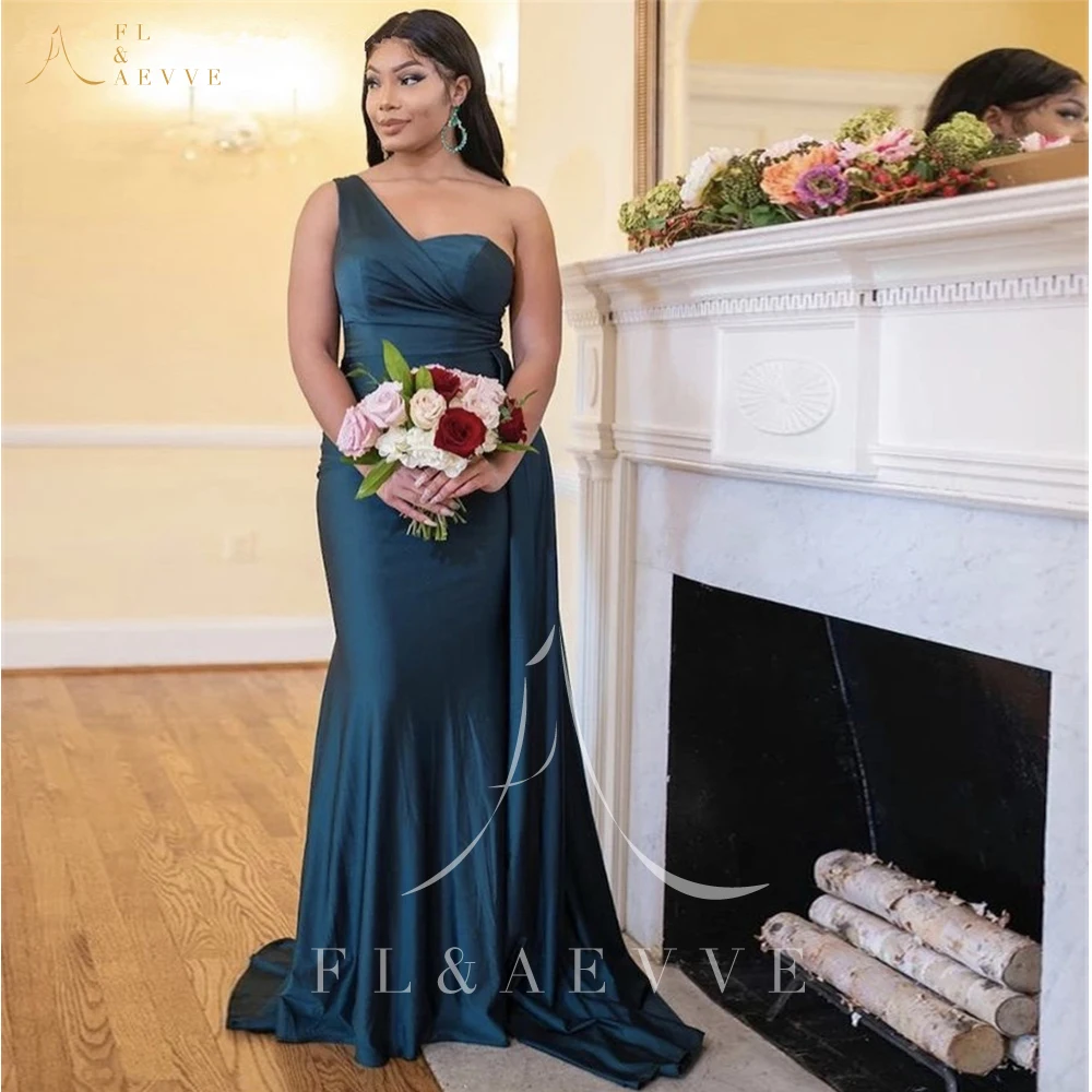 Navy Blue Satin Wedding Guest Woman Dress for Wedding Party Formal One Shoulder Mermaid Bridesmaids Dresses Robe Elegant Gowns
Navy Blue Satin Wedding Guest Woman Dress for Wedding Party Formal One Shoulder Mermaid Bridesmaids Dresses Robe Elegant Gowns