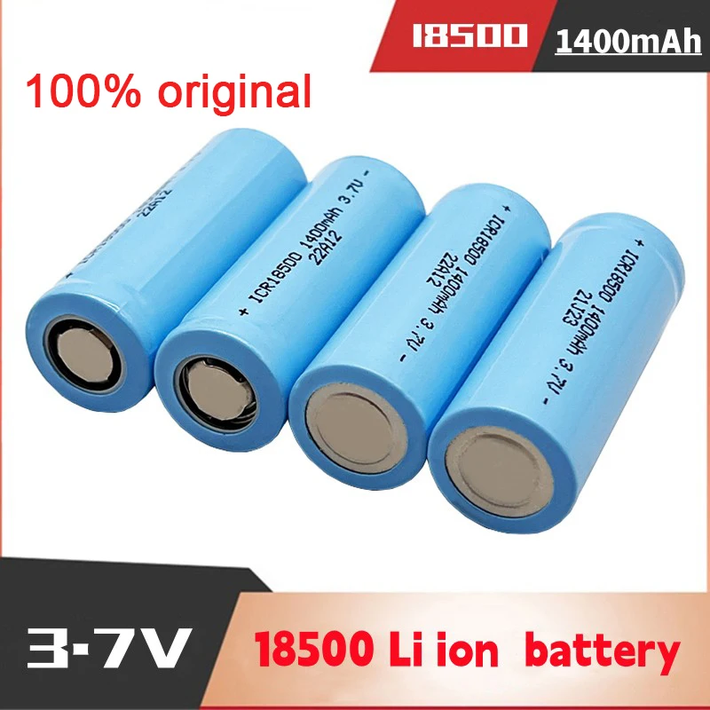 

100% original 18500 lithium-ion rechargeable battery 3.7V 1400mAh, used for flashlights, remote control batteries, shavers