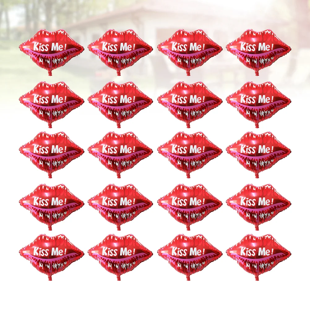 20pcs Lip Shape Balloons KISS ME Printing Funny Aluminum Film Balloons for Valentine Day
20pcs Lip Shape Balloons KISS ME Printing Funny Aluminum Film Balloons for Valentine Day