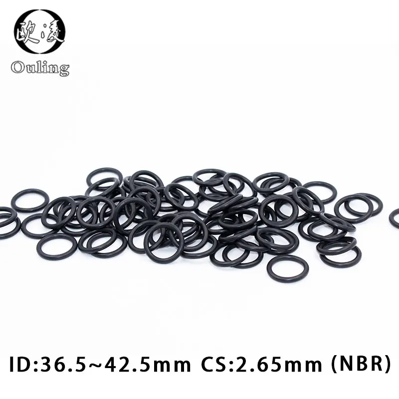 

20PCS/lot Rubber Ring NBR Sealing O-Ring CS2.65mm Thickness ID36.5/37.5/38.7/40/41.2/42.5mm Nitrile O Ring Seal Gasket Ring