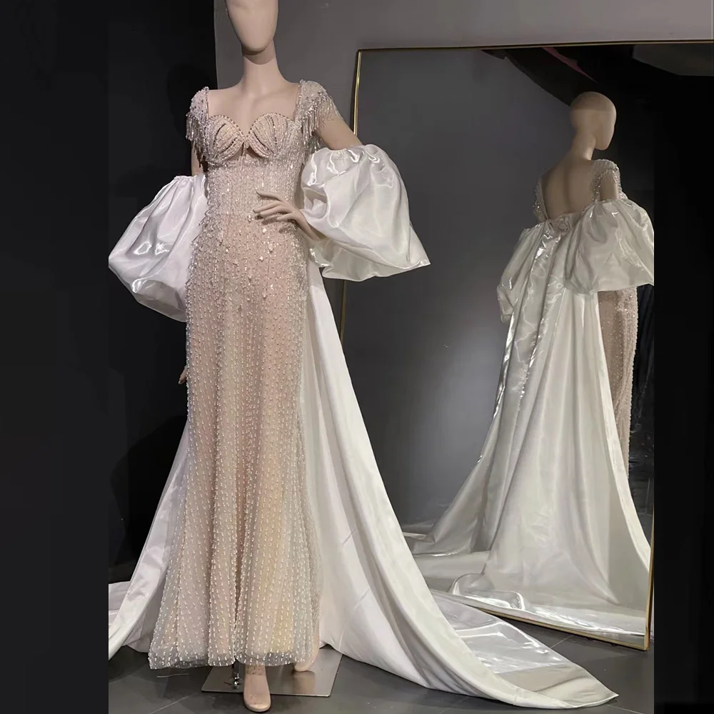 Haute Couture Luxury with Cape Arabic Long Women Wedding Crystal Dubai White Nude Mermaid Evening Dresses Formal Party Gowns
Haute Couture Luxury with Cape Arabic Long Women Wedding Crystal Dubai White Nude Mermaid Evening Dresses Formal Party Gowns