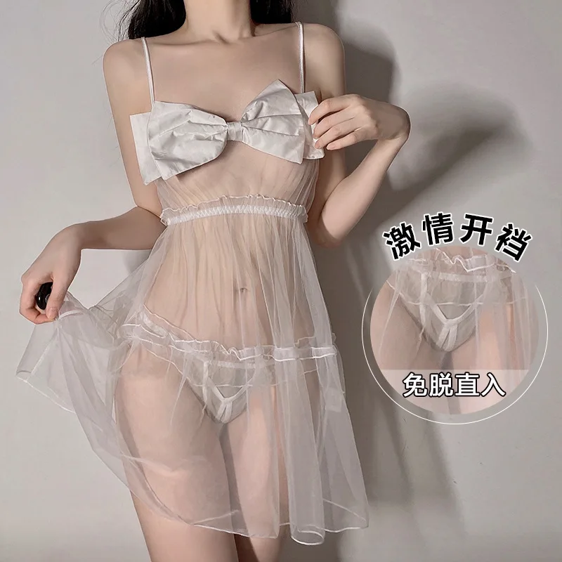 Mesh Perspective Nightdress with Bow-Knot for Women Sexy Nightwear Night Dress See Through Lingerie Sleepwear Underwear
Mesh Perspective Nightdress with Bow-Knot for Women Sexy Nightwear Night Dress See Through Lingerie Sleepwear Underwear