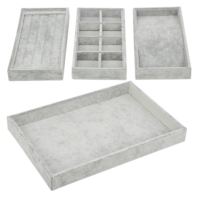 Can Be Stacked 4 In One Jewelry Chassis Showcase Display Storage, Velvet, Gray
Can Be Stacked 4 In One Jewelry Chassis Showcase Display Storage, Velvet, Gray