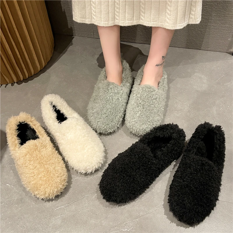 Shoes Woman Comfortable And Elegant Female Footwear Casual Sneaker Loafers Fur Round Toe Soft All-Match Low Heels Dress New Wint
Shoes Woman Comfortable And Elegant Female Footwear Casual Sneaker Loafers Fur Round Toe Soft All-Match Low Heels Dress New Wint