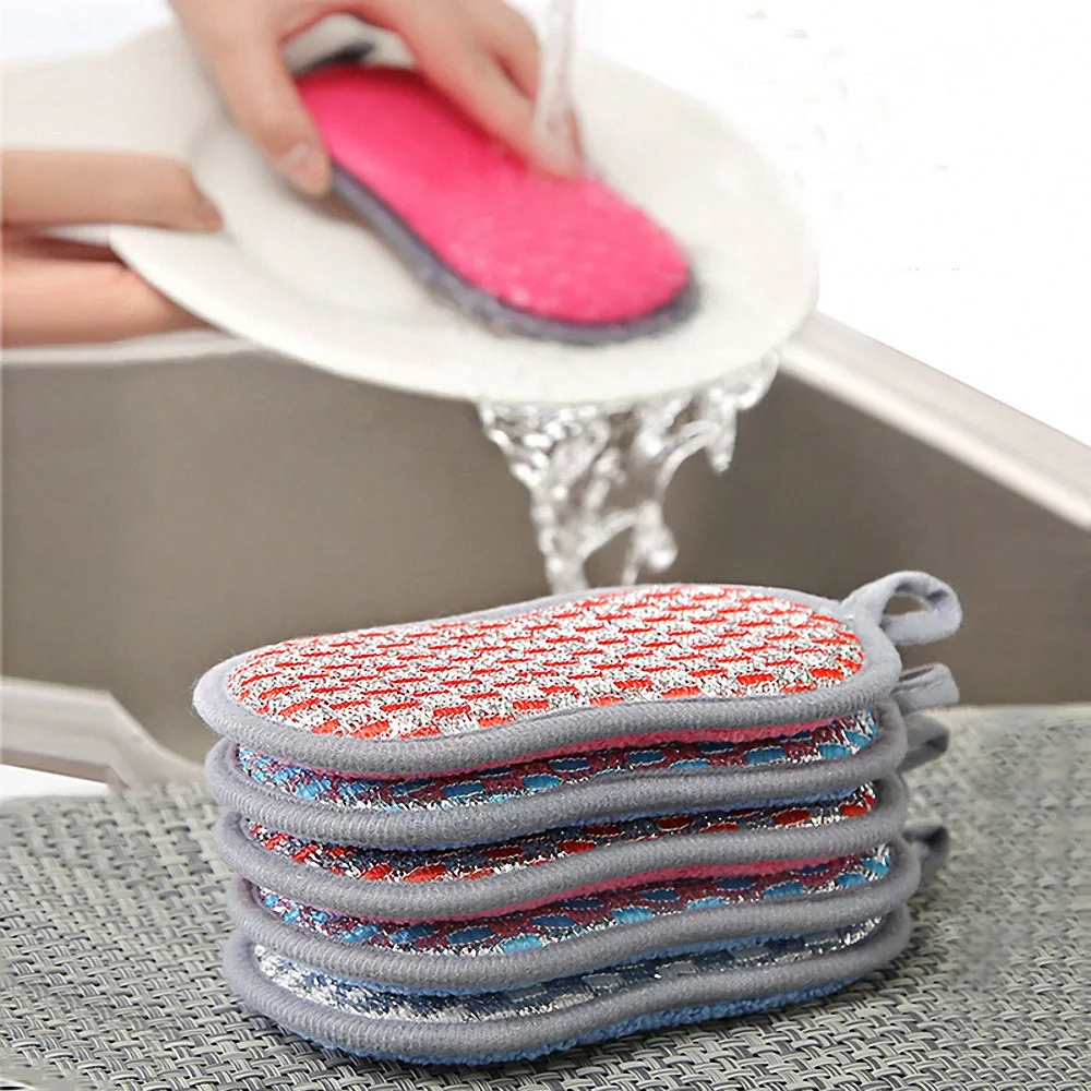 Double Sided Scouring Pad Reusable Microfiber Dish Cleaning Sponges Cloths No Scraping Efficient Decontamination Kitchen Gadgets
Double Sided Scouring Pad Reusable Microfiber Dish Cleaning Sponges Cloths No Scraping Efficient Decontamination Kitchen Gadgets