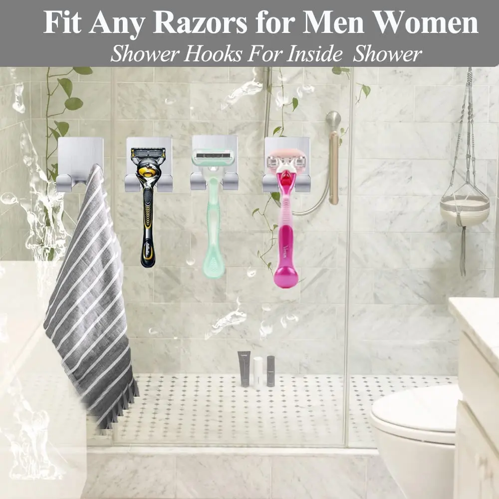 Shower Door Hooks (2-Pack) Towel Hooks for Bathroom Frameless Glass Shower Door Shower Squeegee Hooks Silver
Shower Door Hooks (2-Pack) Towel Hooks for Bathroom Frameless Glass Shower Door Shower Squeegee Hooks Silver