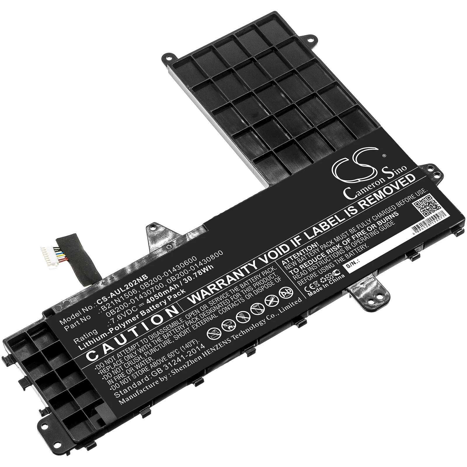 CS 4050 мАч/30.78Wh батарея для ноутбука Asus E502NA-2A,E502NA-2B,E502NA-2C,E502NA-DM001T,E502NA-DM002T,E502NA-DM003,B21N1506
CS 4050 мАч/30.78Wh батарея для ноутбука Asus E502NA-2A,E502NA-2B,E502NA-2C,E502NA-DM001T,E502NA-DM002T,E502NA-DM003,B21N1506