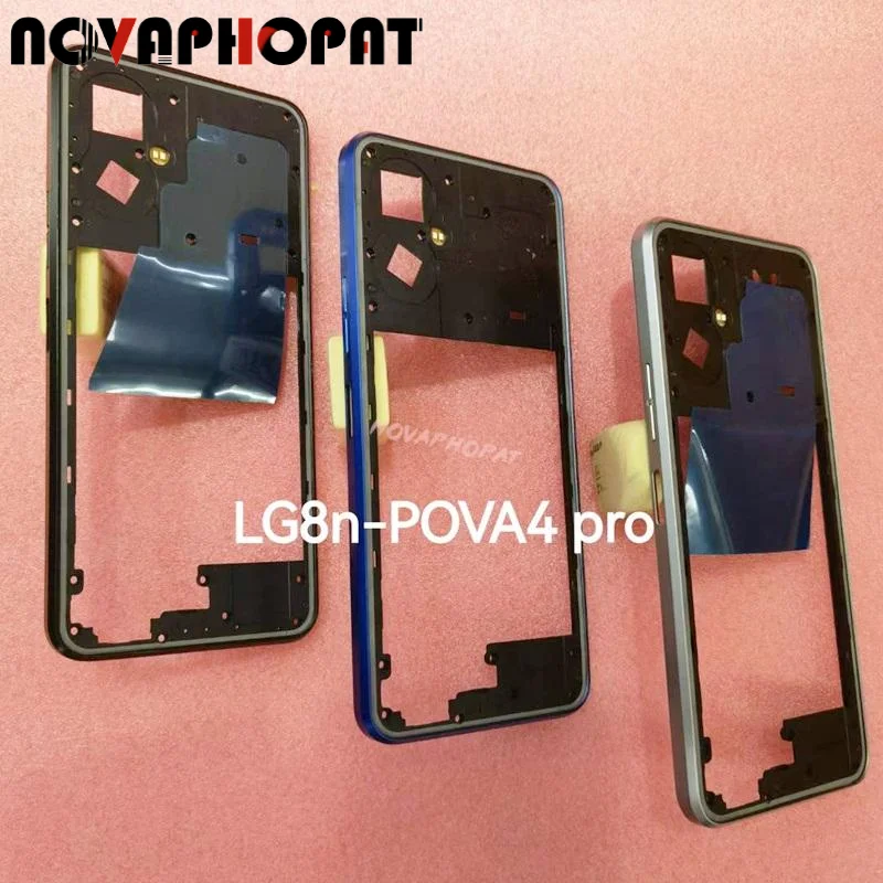 

Novaphopat For Tecno Pova 4 Pro LG8n Middle Frame Housing Case Middle Bezel Plate Cover With Side Volume Key Button