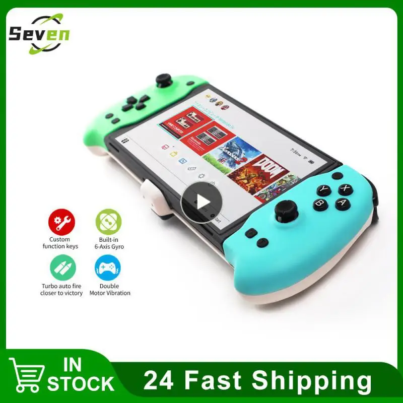 

Somatosensory Vibration Function Plug-and-play Six Axis Dual Vibration Grip In-line Easy To Install Gamepad For Switch Oled