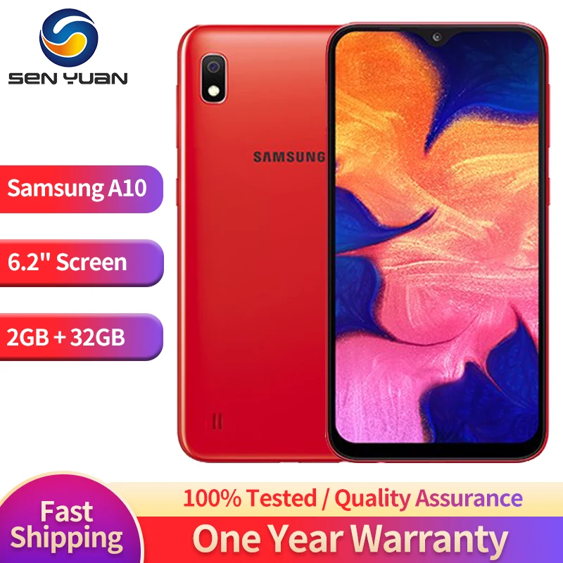 Оригинальный смартфон Samsung Galaxy A10 A105F, 4G, телефон с двумя SIM-картами, 6,2 дюйма, 2 Гб ОЗУ, 32 Гб ПЗУ, Восьмиядерный процессор, Android
Оригинальный смартфон Samsung Galaxy A10 A105F, 4G, телефон с двумя SIM-картами, 6,2 дюйма, 2 Гб ОЗУ, 32 Гб ПЗУ, Восьмиядерный процессор, Android