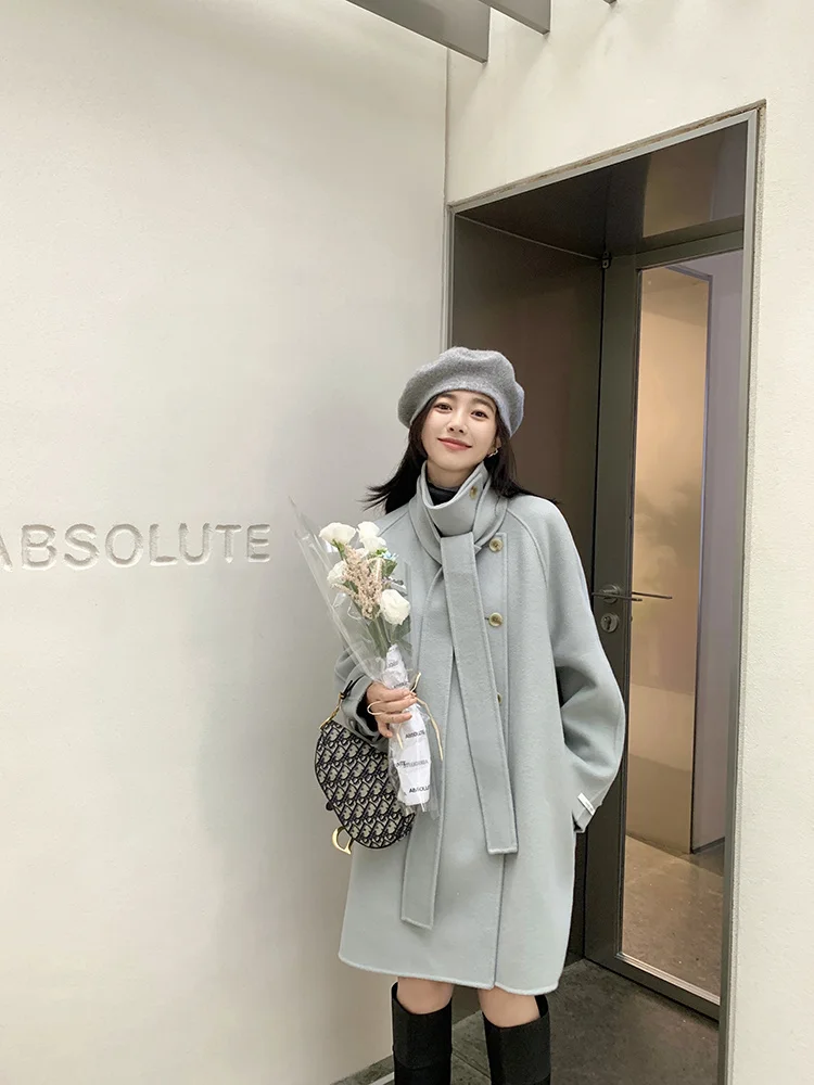 880G Direct Winter High Sense Wool Overcoat Female Small Reversible Woolen Jacket belted wool coat
880G Direct Winter High Sense Wool Overcoat Female Small Reversible Woolen Jacket belted wool coat