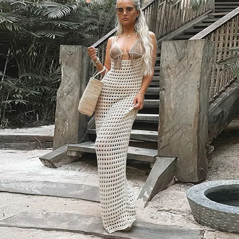 Tunic Knitted Kaftan Sexy Backless Vestidos Hollow Out Robe Long Beach Dress Slit 2022 Outer Cover Women Cover-ups Swim
Tunic Knitted Kaftan Sexy Backless Vestidos Hollow Out Robe Long Beach Dress Slit 2022 Outer Cover Women Cover-ups Swim