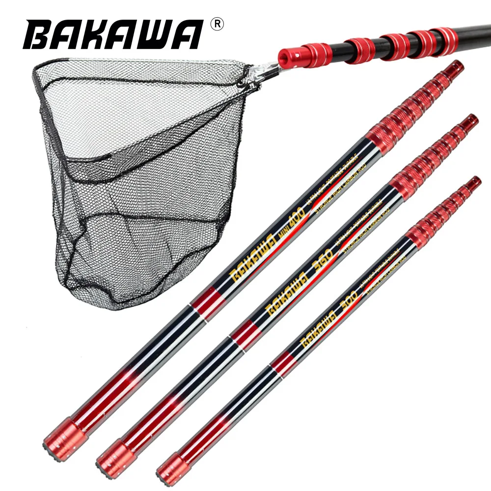 BAKAWA Folding Fishing Net Telescopic Landing Ne 2.1M/3/3.6M Carp Carbon Fiber Fly Tools Sea Hand Dip Net Landing Net Accessorie
BAKAWA Folding Fishing Net Telescopic Landing Ne 2.1M/3/3.6M Carp Carbon Fiber Fly Tools Sea Hand Dip Net Landing Net Accessorie