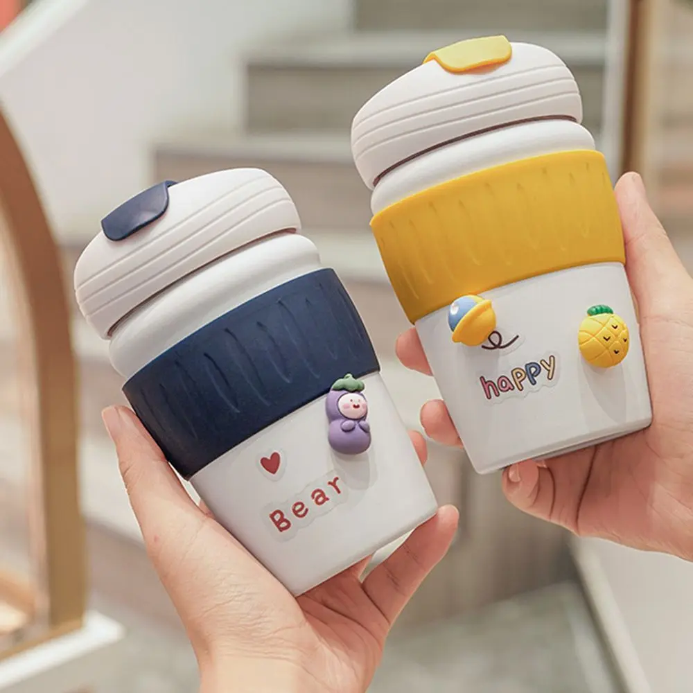 350ML Cute Double Layer Stainless Steel Water Bottle Vacuum Cup Double Straw Coffee Cup Children Outdoor Sports Cups
350ML Cute Double Layer Stainless Steel Water Bottle Vacuum Cup Double Straw Coffee Cup Children Outdoor Sports Cups