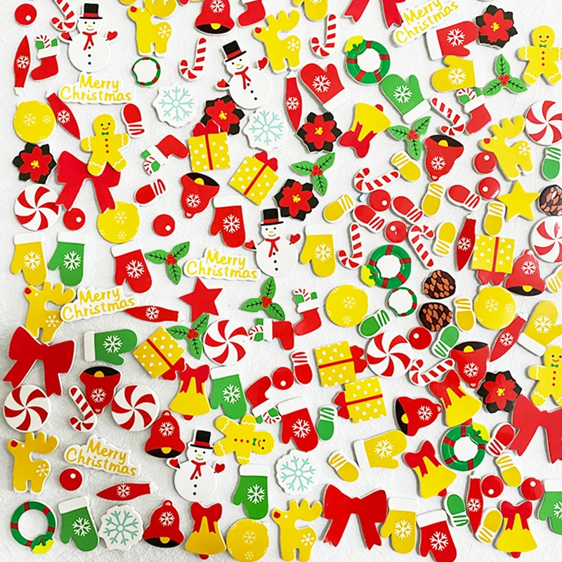 54pcs Colorful Christmas Theme Foam Self-Adhesive Stickers Assorted Shapes Xmas Styles DIY Crafts Supplies Holiday Party Decals
54pcs Colorful Christmas Theme Foam Self-Adhesive Stickers Assorted Shapes Xmas Styles DIY Crafts Supplies Holiday Party Decals