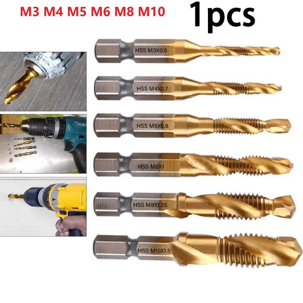 Drill Bit Hex Shank Titanium Plated Metric Tap Drill Bit Set High Quality Threaded Machine Compound Tap M3 M10
Drill Bit Hex Shank Titanium Plated Metric Tap Drill Bit Set High Quality Threaded Machine Compound Tap M3 M10