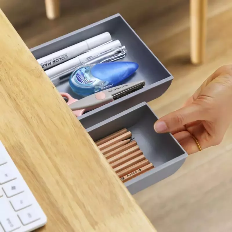 Self-Adhesive Under Desk Drawer secret Storage Box Makeup Organizer Self Stick School Stationery Case Pencil Tray Pen Holder
Self-Adhesive Under Desk Drawer secret Storage Box Makeup Organizer Self Stick School Stationery Case Pencil Tray Pen Holder