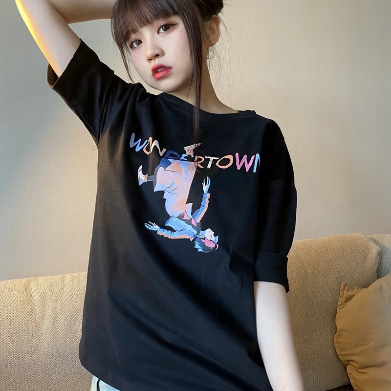 100% Cotton T-Shirt Women Plus Size Female Clothes Japan Style Cartoon Print Round Neck Short SleevesTops 2022 Summer
100% Cotton T-Shirt Women Plus Size Female Clothes Japan Style Cartoon Print Round Neck Short SleevesTops 2022 Summer
