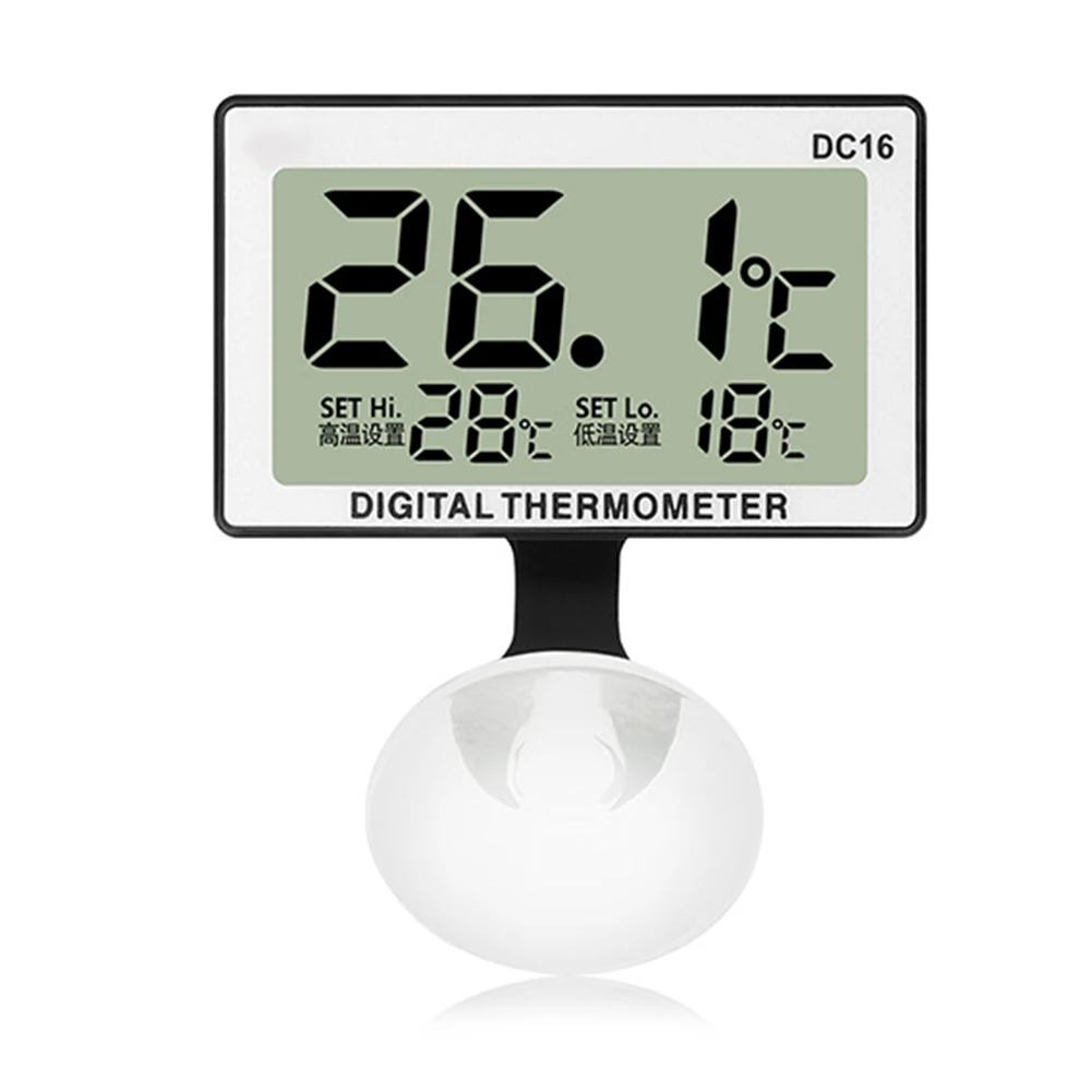 LCD Digital Thermometers With Button Cell Battery With Suction Cup 45mm X 25mm Aquarium Thermometer For Fish Tank
LCD Digital Thermometers With Button Cell Battery With Suction Cup 45mm X 25mm Aquarium Thermometer For Fish Tank