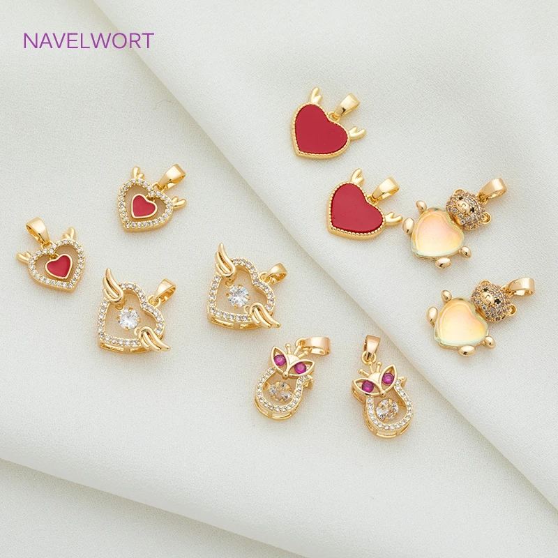 Christmas Charms,Dolphin/Heart/Bear Shaped Charms Pendants,Inlaid Zircon Wing Pendant Findings DIY Jewelry Making Accessories
Christmas Charms,Dolphin/Heart/Bear Shaped Charms Pendants,Inlaid Zircon Wing Pendant Findings DIY Jewelry Making Accessories