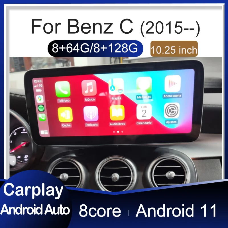 Android 11 smart system GPS Navigation car screen multimedia video player carplay For Mercedes Benz C-W205 2015--
Android 11 smart system GPS Navigation car screen multimedia video player carplay For Mercedes Benz C-W205 2015--