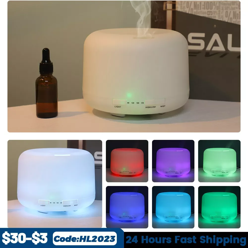 NEW2023 500ML Aromatherapy Diffuser Air Humidifier with LED Light Home Room Ultrasonic Cool Mist Aroma Essential Oil Diffuser
NEW2023 500ML Aromatherapy Diffuser Air Humidifier with LED Light Home Room Ultrasonic Cool Mist Aroma Essential Oil Diffuser