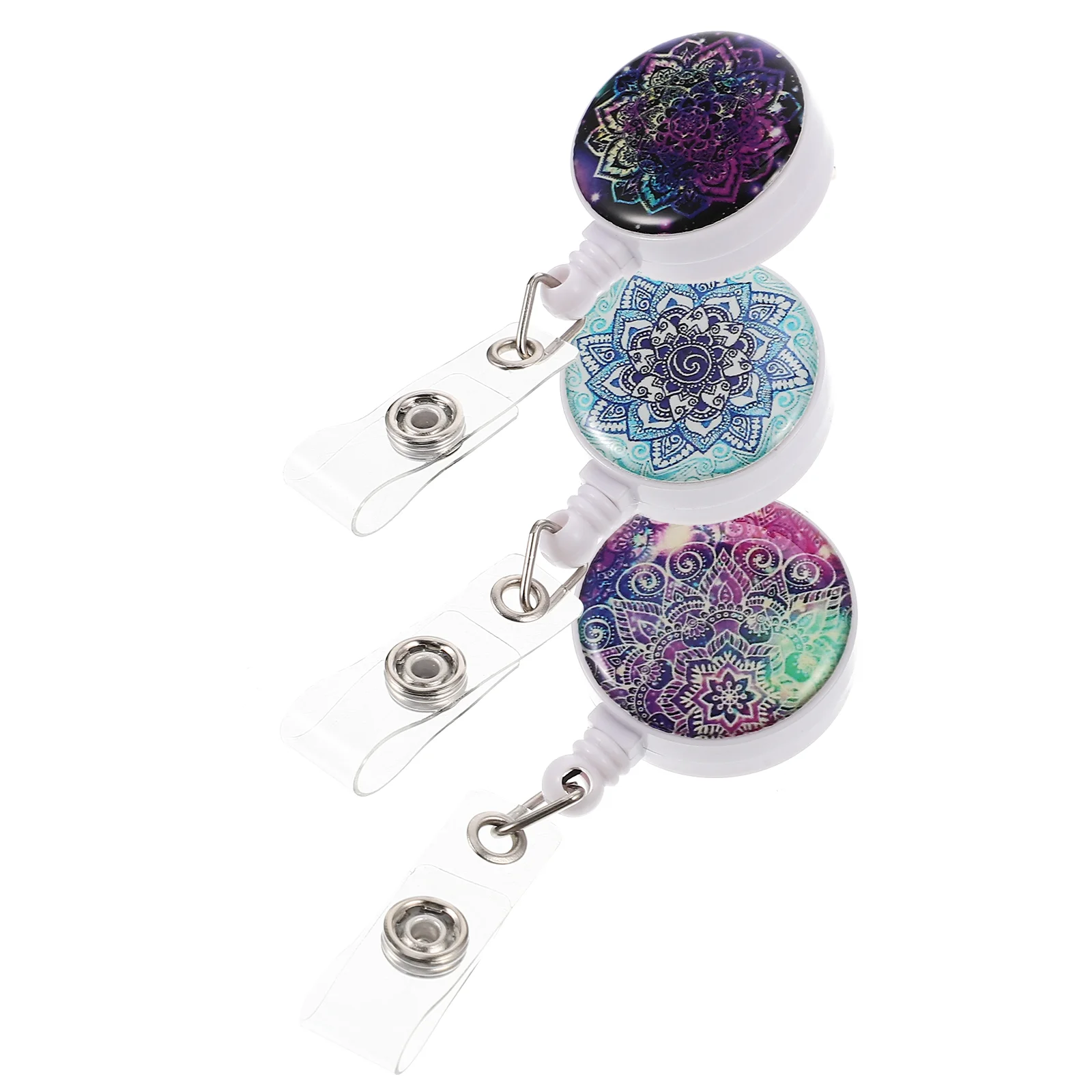 3 Pcs Rotating Badge Clip Mandala Pocket Badge Clip Employee Cards Supply Id Tag Wear-resistant Buckle
3 Pcs Rotating Badge Clip Mandala Pocket Badge Clip Employee Cards Supply Id Tag Wear-resistant Buckle