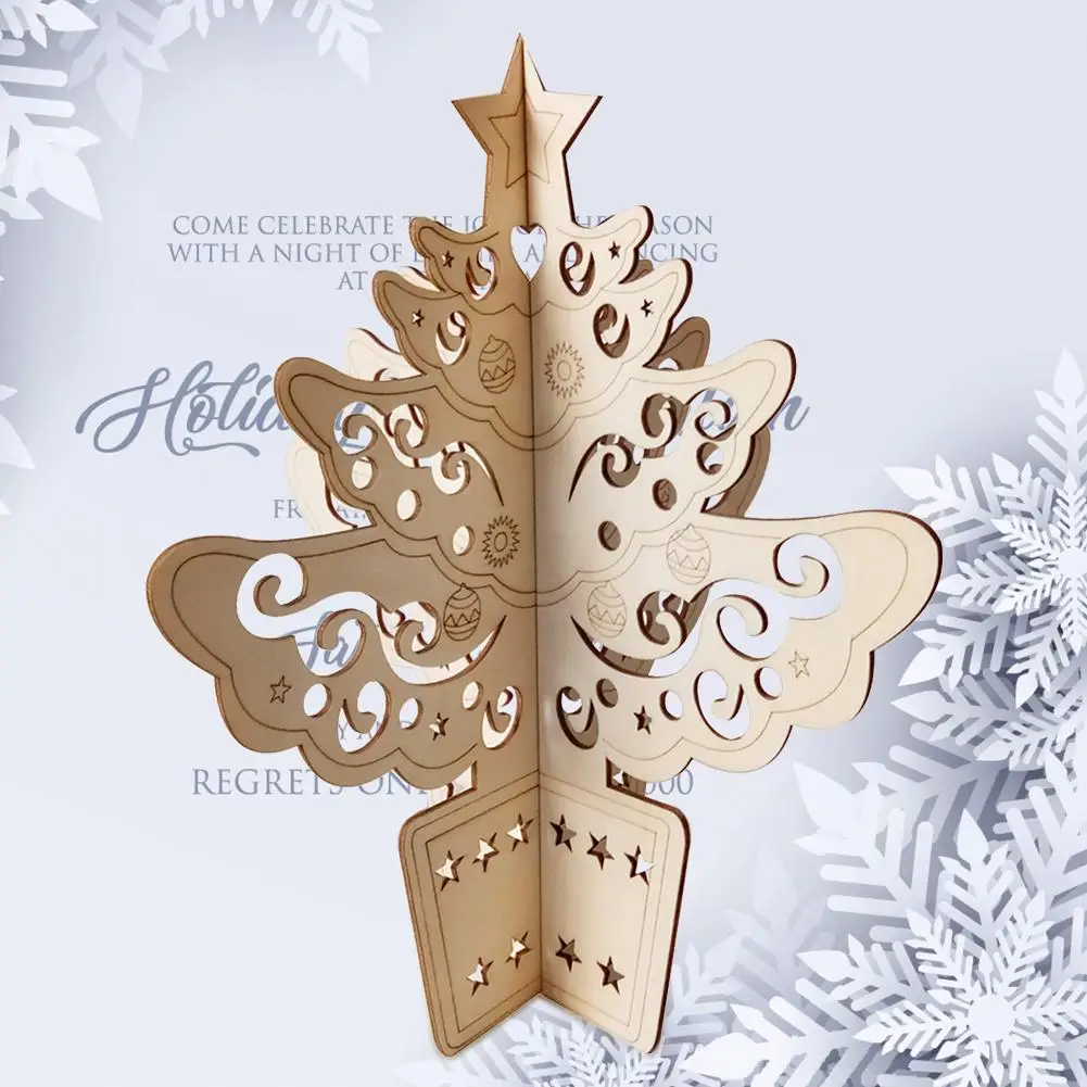 3D Christmas Tree Ornaments Lovely Hollow Carved Wooden Crafts Home Party Festival Holiday Decorative Accessories
3D Christmas Tree Ornaments Lovely Hollow Carved Wooden Crafts Home Party Festival Holiday Decorative Accessories
