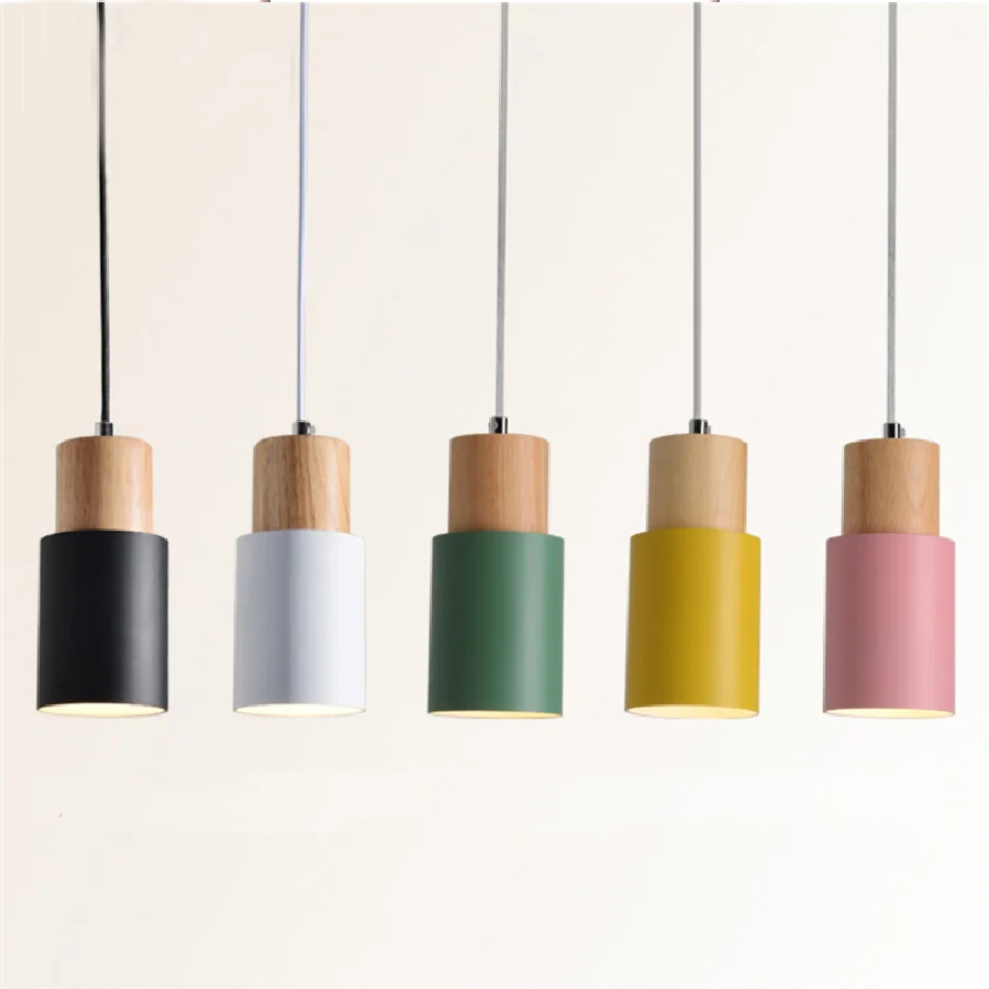 Nordic Pendant Lights LED Wood Loft Hanging Lamp Colorful Aluminum DecorationLighting fixtures For Kitchen Restaurant E27
Nordic Pendant Lights LED Wood Loft Hanging Lamp Colorful Aluminum DecorationLighting fixtures For Kitchen Restaurant E27