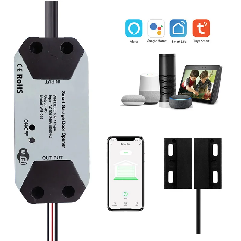 2022 Tuya Wifi Garage Door Opener Smart Gate Door Controller Compatible With Alexa Google Home Smart Life Smart Ios Android App
2022 Tuya Wifi Garage Door Opener Smart Gate Door Controller Compatible With Alexa Google Home Smart Life Smart Ios Android App