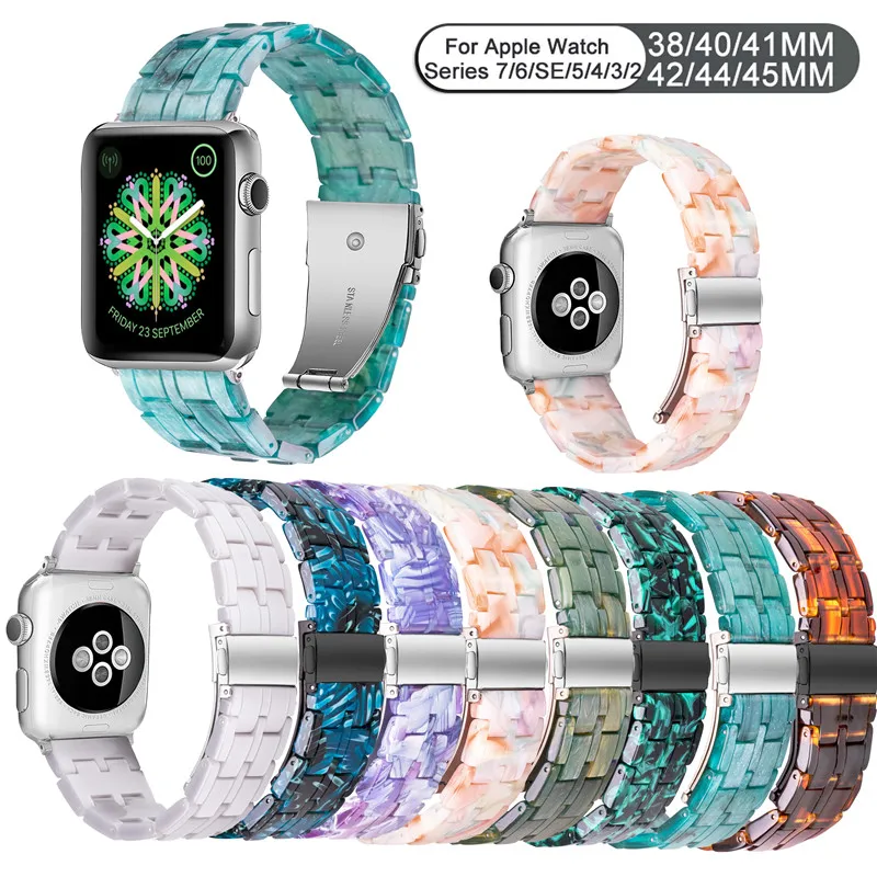 Resin Strap for apple watch band 44mm 40mm 45mm 41mm 38mm 42mm bracelet correa iWatch series 3 4 5 6 se 7 Replacement Watchband
Resin Strap for apple watch band 44mm 40mm 45mm 41mm 38mm 42mm bracelet correa iWatch series 3 4 5 6 se 7 Replacement Watchband