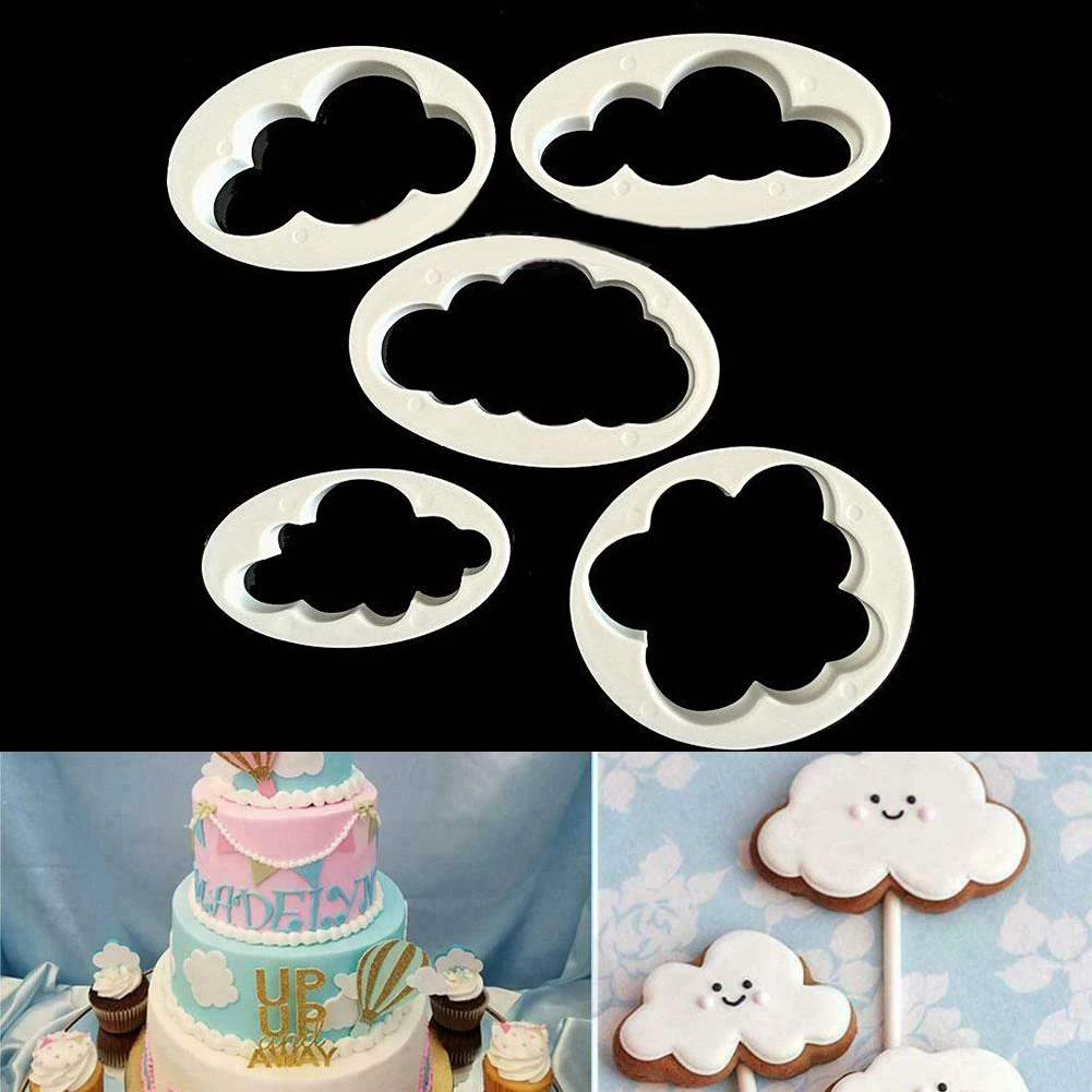 5PCS/Set Cloud Shape Cookie Cutter Made 3D Printed Fondant For Cake Decorating Tools Cookie Cutter Biscuit Mold Baking Mould
5PCS/Set Cloud Shape Cookie Cutter Made 3D Printed Fondant For Cake Decorating Tools Cookie Cutter Biscuit Mold Baking Mould