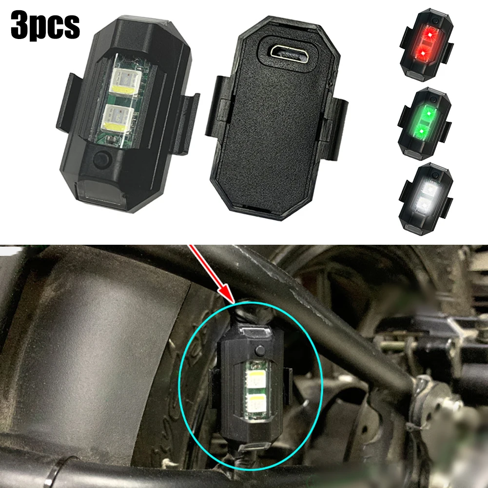 3pcs Motorcycle UAV Strobe Warning Lights LED Flashing Emergency Beacon Lamp USB Charge Strobe Lights
3pcs Motorcycle UAV Strobe Warning Lights LED Flashing Emergency Beacon Lamp USB Charge Strobe Lights