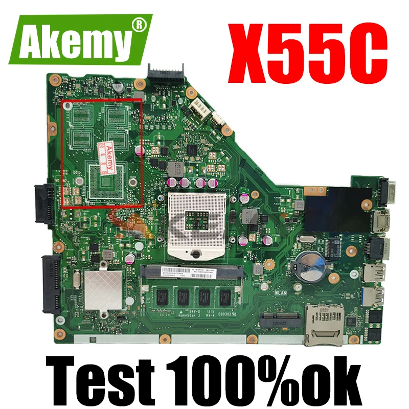 Материнская плата Akemy X55C для ноутбука ASUS X55C, оригинальная материнская плата
Материнская плата Akemy X55C для ноутбука ASUS X55C, оригинальная материнская плата