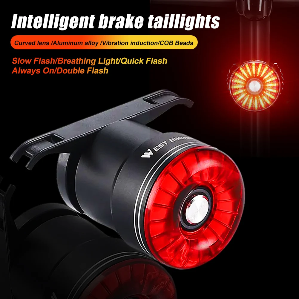 Bicycle Taillight Rechargeable Brake Sensing LED Tail Light Waterproof Mountain Road Bike Rear Warning Light Cycling Accessories
Bicycle Taillight Rechargeable Brake Sensing LED Tail Light Waterproof Mountain Road Bike Rear Warning Light Cycling Accessories