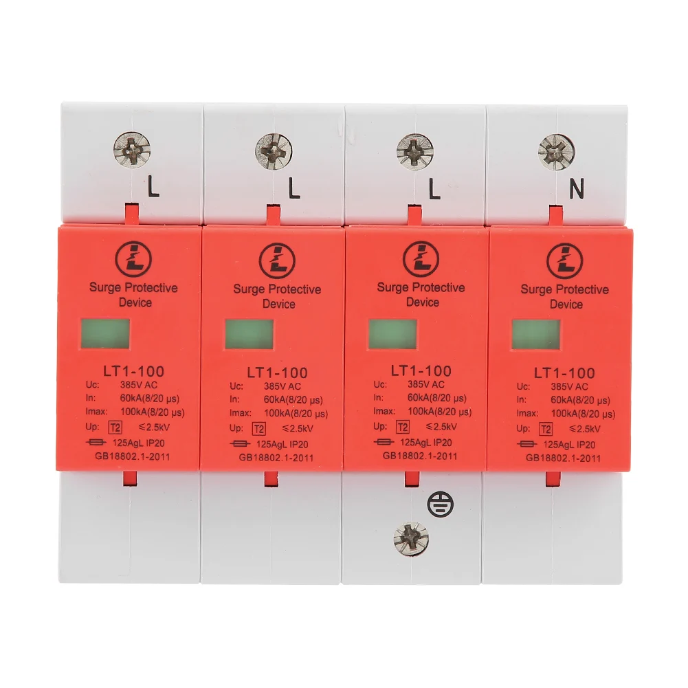 4P 60-100KA 420vAC House Surge Protective Low-voltage Arrester Device Arrester Arrester
4P 60-100KA 420vAC House Surge Protective Low-voltage Arrester Device Arrester Arrester