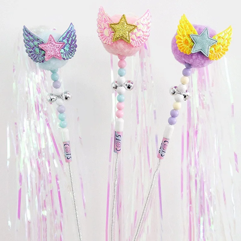 Cat Teaser Stick Angel Wings Shaped Toys With Small Bell Tassel Tease Cat Pole Interactive Playthings Pet Products
Cat Teaser Stick Angel Wings Shaped Toys With Small Bell Tassel Tease Cat Pole Interactive Playthings Pet Products