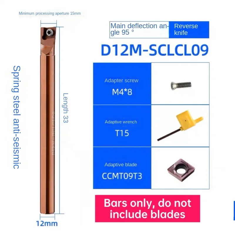 Angle 95° 12mm diameter 150mm Length Line Boring Tools Inner Hole Grinding Tool Bars Tool Holder CNC Toolholder bar 
Angle 95° 12mm diameter 150mm Length Line Boring Tools Inner Hole Grinding Tool Bars Tool Holder CNC Toolholder bar