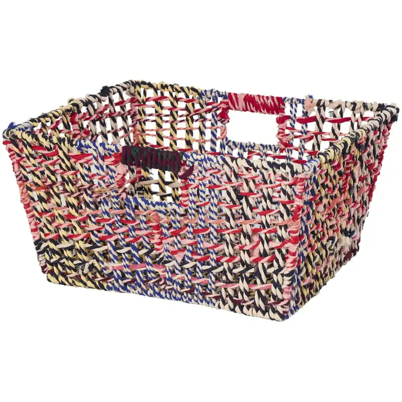 x 10" Multi Colored Cotton Handmade Storage Basket with Handles, 1-Piece
x 10" Multi Colored Cotton Handmade Storage Basket with Handles, 1-Piece